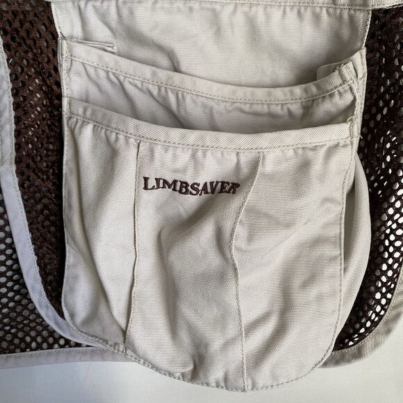 Limbsaver Hunting Vest Men XL Gray Canvas Quilted 4 Pockets Mesh Back Vintage - Picture 7 of 12